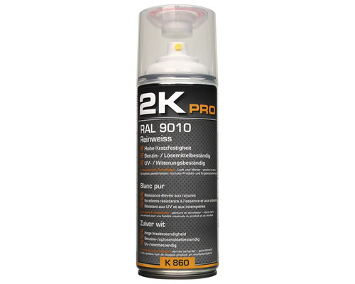 2K Pro peinture aérosol Blanc pur RAL 9010