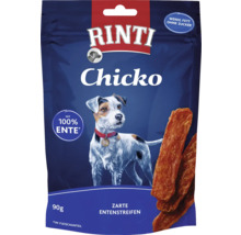 Rinti Chicko, friandise pour chien aux tendres lamelles de canard, 90 grammes