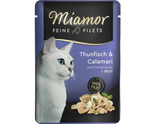 Katzenfutter nass Miamor Feine Filets Thunfisch und Calamari 100 g