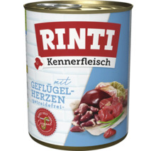 Rinti Hundefutter Dose mit Geflügelherzen für anspruchsvolle Hunde