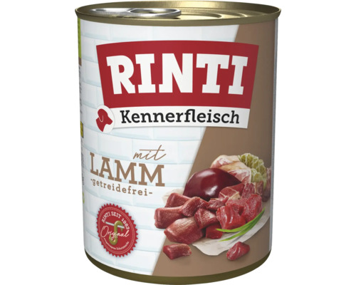 Hundefutter nass RINTI Kennerfleisch mit Lamm 800 g Hundefutter nass RINTI Kennerfleisch mit Lamm 800 g