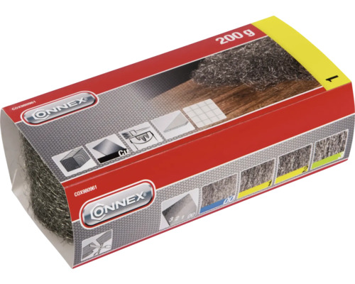 Connex Stahlwolle 200 Gramm Packung