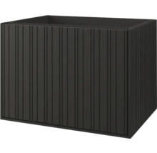 Jardinière rectangulaire avec rayures verticales