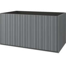Jardinière rectangulaire avec des rainures verticales