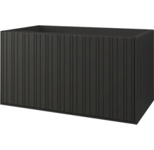 Jardinière rectangulaire avec rainures verticales