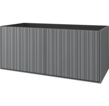 Meuble sous-lavabo gris avec deux portes