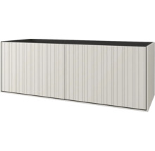 Meuble sous-lavabo avec deux portes et façade rainurée