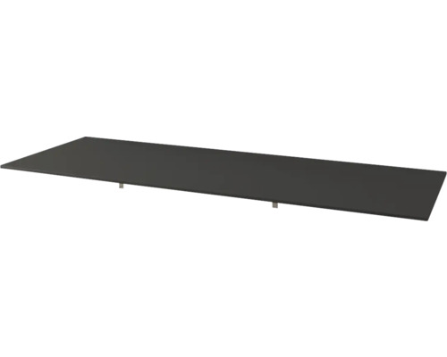 Jungborn Waschtischplatte SEIMILA 121 x 1 x 46 cm schwarz matt Regalboden mit Halterung