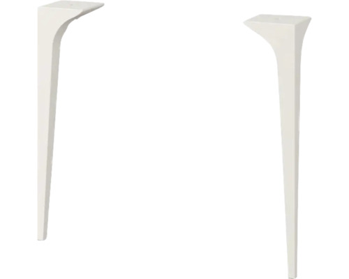 Support de pied Jungborn SEIMILA blanc 2 pièces 1,2x39x8,5 cm 40315 Deux pieds de table blancs