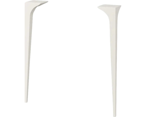 Support de pied Jungborn SEIMILA blanc 2 pièces 1,2x47x8,5 cm 40320 Deux équerres d''étagère pour montage mural
