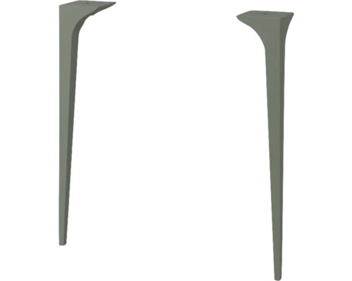 Support de pied Jungborn SEIMILA vert 2 pièces 1,2x47x8,5 cm 40322 Deux pieds de table en métal