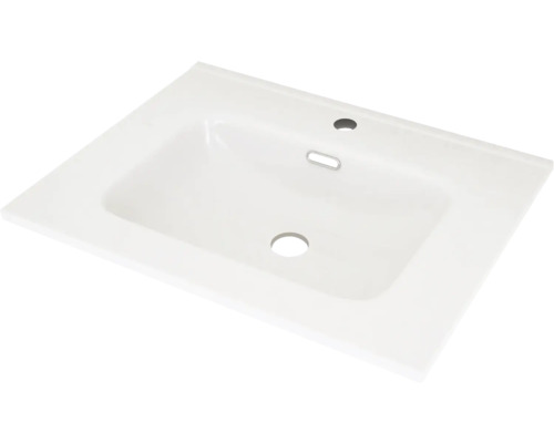 Jungborn Keramik Möbelwaschtisch SEIMILA 61 x 46 cm weiss glänzend Waschbecken aus Keramik