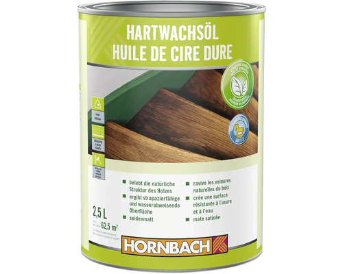 Holz Hartwachsöl in einer 2,5 Liter Dose von Hornbach Holz Hartwachsöl in einer 2,5 Liter Dose von Hornbach