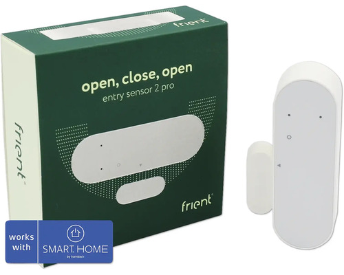 Frient Entry Sensor 2 Pro avec emballage et symbole Smart Home by Hornbach