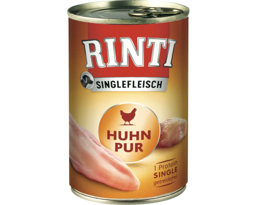 Pâtée pour chiens RINTI Sensible poulet pur 1 paquet 400 g