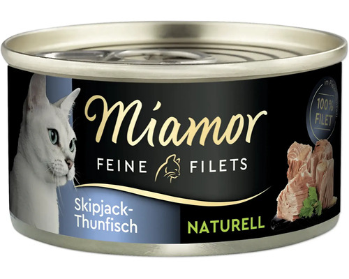 Katzenfutter nass Miamor Feine Filets Naturelle mit Skipjack-Thunfisch 80 g Katzenfutter nass Miamor Feine Filets Naturelle mit Skipjack-Thunfisch 80 g