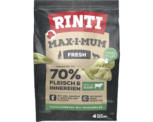 Hundefutter trocken RINTI Max-i-mum Pansen 4 kg Rinti Max-I-Mum Fresh Hundefutter, 4 Kilogramm
