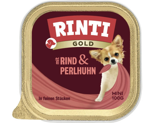 Hundefutter nass RINTI gold Mini Rind & Perlhuhn 100 g Hundefutter nass RINTI gold Mini Rind & Perlhuhn 100 g