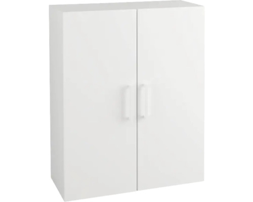 Armoire suspendue form&style Lanai lxhxp 60x74x27 cm couleur de façade blanc mat Meuble haut blanc avec deux portes
