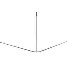 Tringle à rideau de douche pour montage en angle