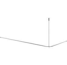 Barre de douche d''angle avec support de plafond