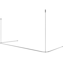 Barre de douche d''angle pour montage dans les salles de bains
