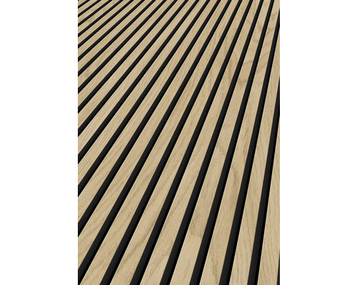 Panneaux en bois avec structure à lattes pour la décoration des murs et des plafonds