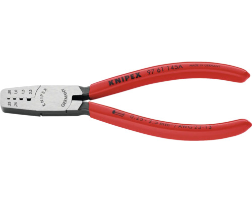 Pince à sertir les embouts de câbles Knipex avec poignée rouge