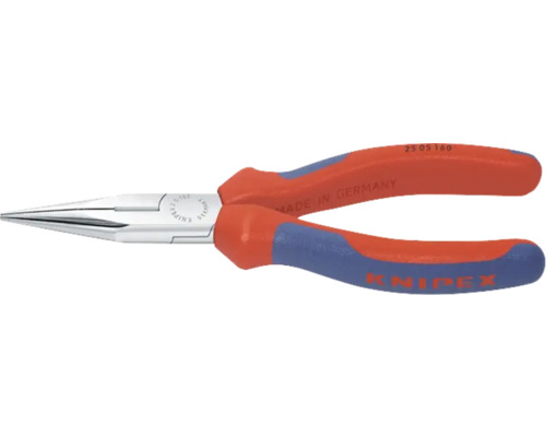 Knipex Flachrundzange mit langen, spitz zulaufenden Backen