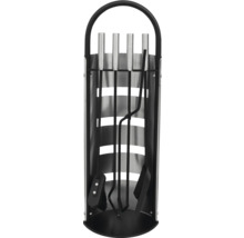 Serviteur de cheminée avec support en acier