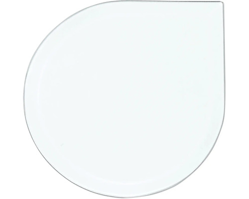 Klarglas-Duschwand mit tropfenförmigem Design