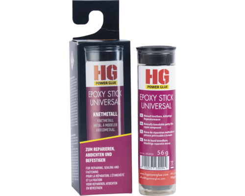 HG Power Glue Epoxidharzkleber Universal Knetmetall, zum Reparieren, Abdichten und Befestigen