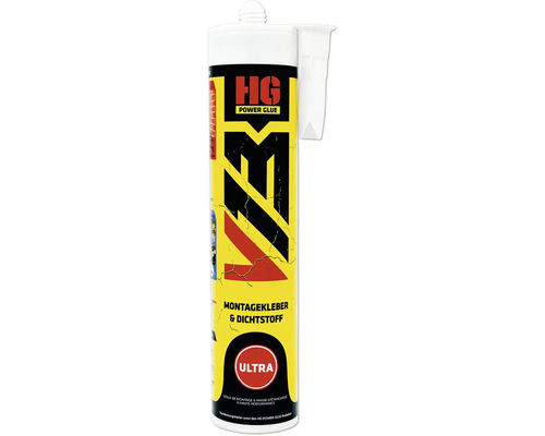 HG Power Glue Colle de montage et matériau d'étanchéité cartouche 420 g Cartouche de colle de montage et d''étanchéité HG Power Glue