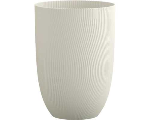 Dekorativer Pflanztopf mit geriffeltem Design.