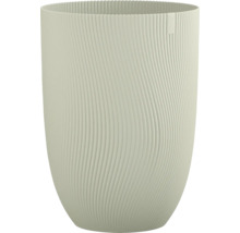 Pot de fleurs en plastique avec texture nervurée