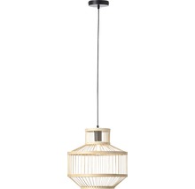 Pendelleuchte 1-flammig HxØ 120x35 cm schwarz/natur