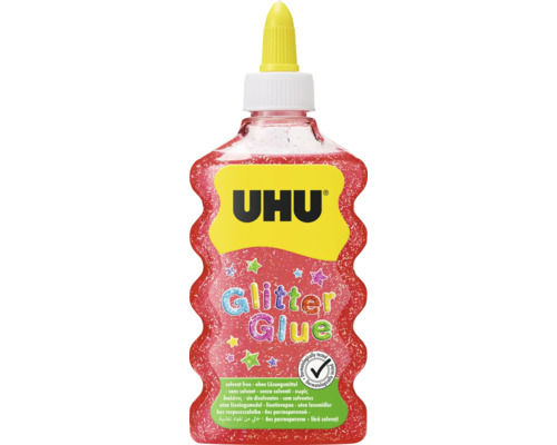 Uhu Glitter Glue Flasche mit Dermatologisch getestet Siegel