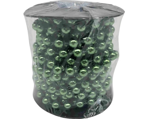 Décoration de Noël guirlande Lafiora 6 m vert Guirlande avec perles vertes dans un emballage transparent