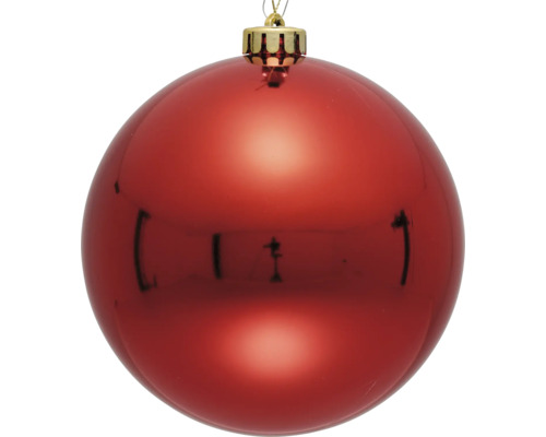Boule de Noël rouge avec suspension