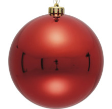 Boule de Noël rouge avec suspension