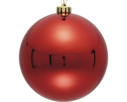 Boule de Noël rouge avec suspension