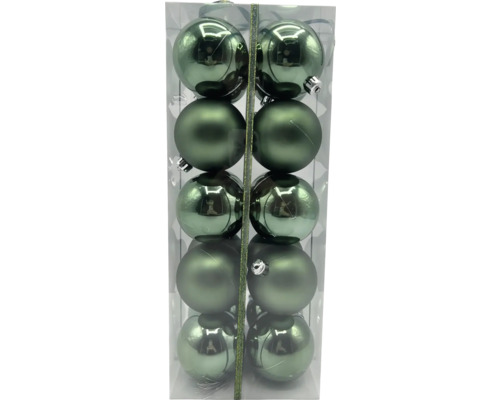 Verpackung mit Weihnachtskugeln aus Kunststoff