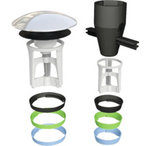 Schéma éclaté d''un bouchon de lavabo avec accessoires