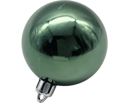 Grüne Christbaumkugel aus Glas mit Aufhänger