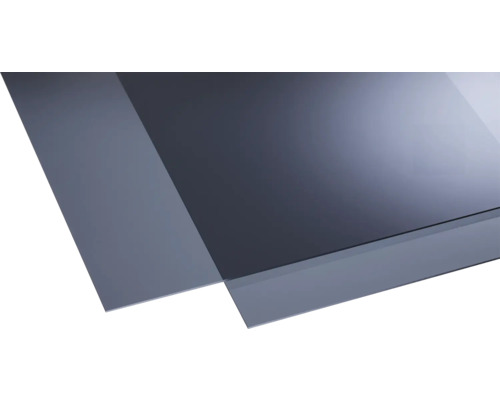 Plaque acrylique couleur 3x250x500 mm lisse grise Panneau en plastique translucide