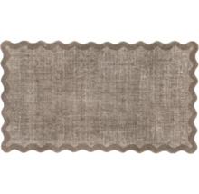 Rechteckiger Teppich mit gewelltem Rand