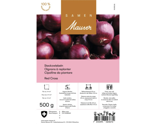 Emballage d''oignons à planter de la variété Red Cross