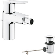 Robinet de lavabo brillant avec garniture de vidange