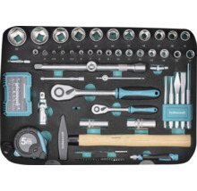 Coffret d''outils Technocraft avec douilles, marteau, tournevis et mètre ruban