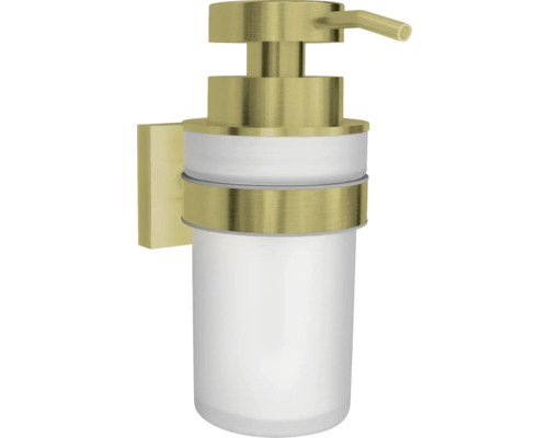 Distributeur de savon REIKA SAGA gold brossé Distributeur de savon mural pour salle de bains